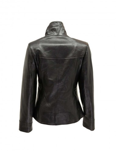 Blouson cuir col montant...