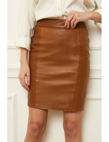 Jupe cuir FANNY , made in...