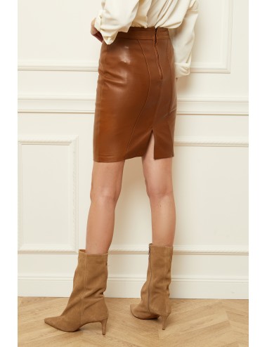 Jupe cuir FANNY , made in...