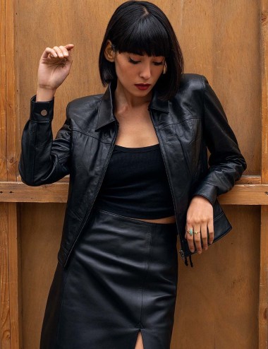 Blouson cuir Christie