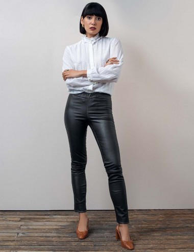 Pantalon cuir stretch ,...
