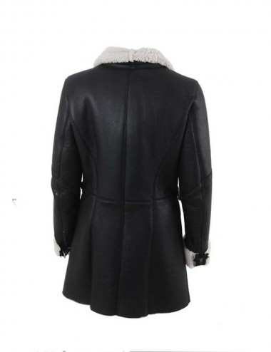 Manteau peau retournée