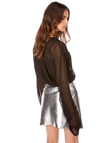 Jupe cuir AMY , made in France