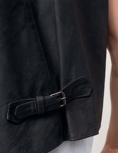 Gilet en cuir sans manche,...