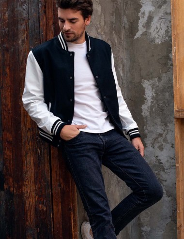 Teddy cuir et laine, made...