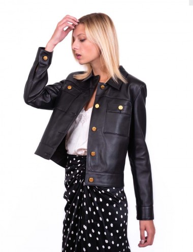 Veste en cuir MILA , made...