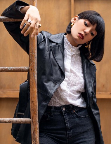 Veste cuir JENNY, made in...