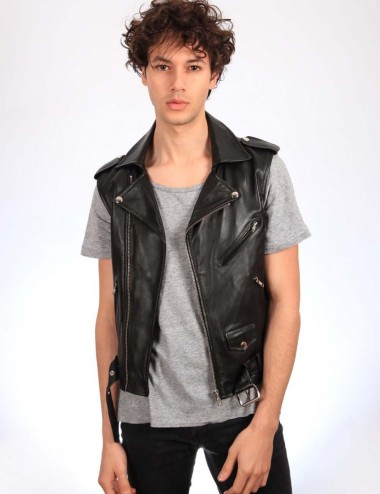 Gilet cuir TERRY, made in...