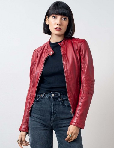 Blouson cuir Andrea